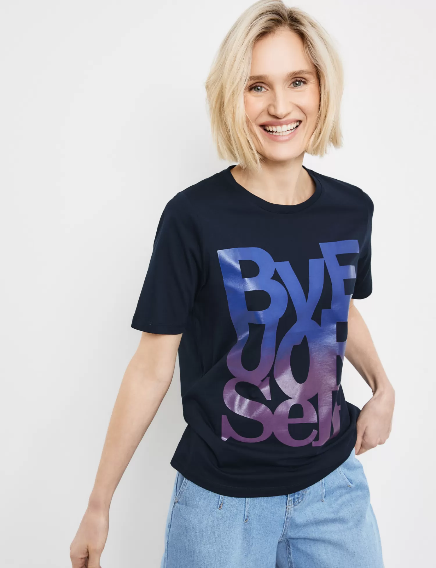 Online T-Shirt Mit Wording-Print Damen T-Shirts