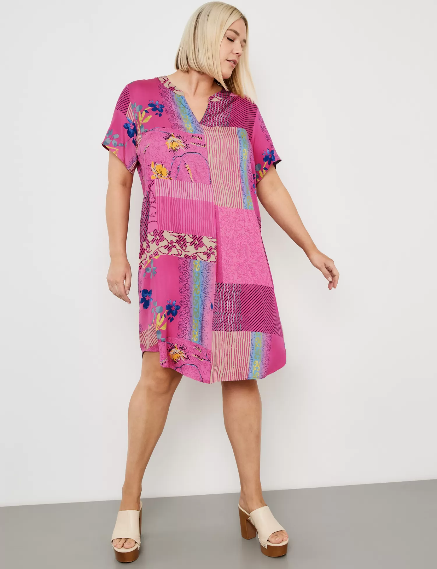 Cheap Tunikakleid Mit Patch-Print Damen Sommerkleider